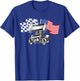Sprint Car Racing USA Flag T-Shirt - T-Shirt | Royal