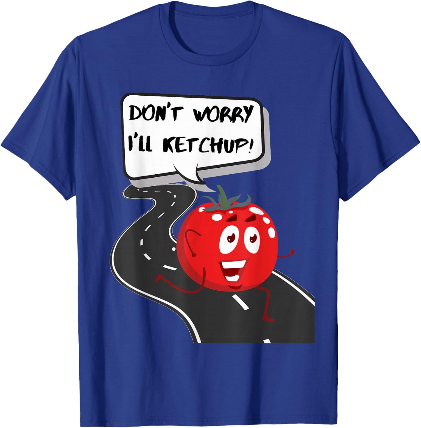Funny , Women, Kids. Joke, Fun, Tomato, Running T-Shirt - T-Shirt | Royal