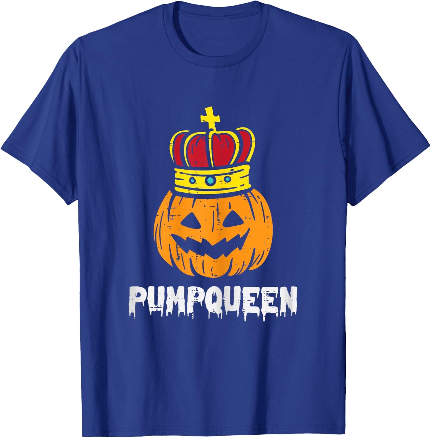Pumpqueen Pumpkin Matching Halloween Couples Women Him Her T-Shirt - T-Shirt | Royal