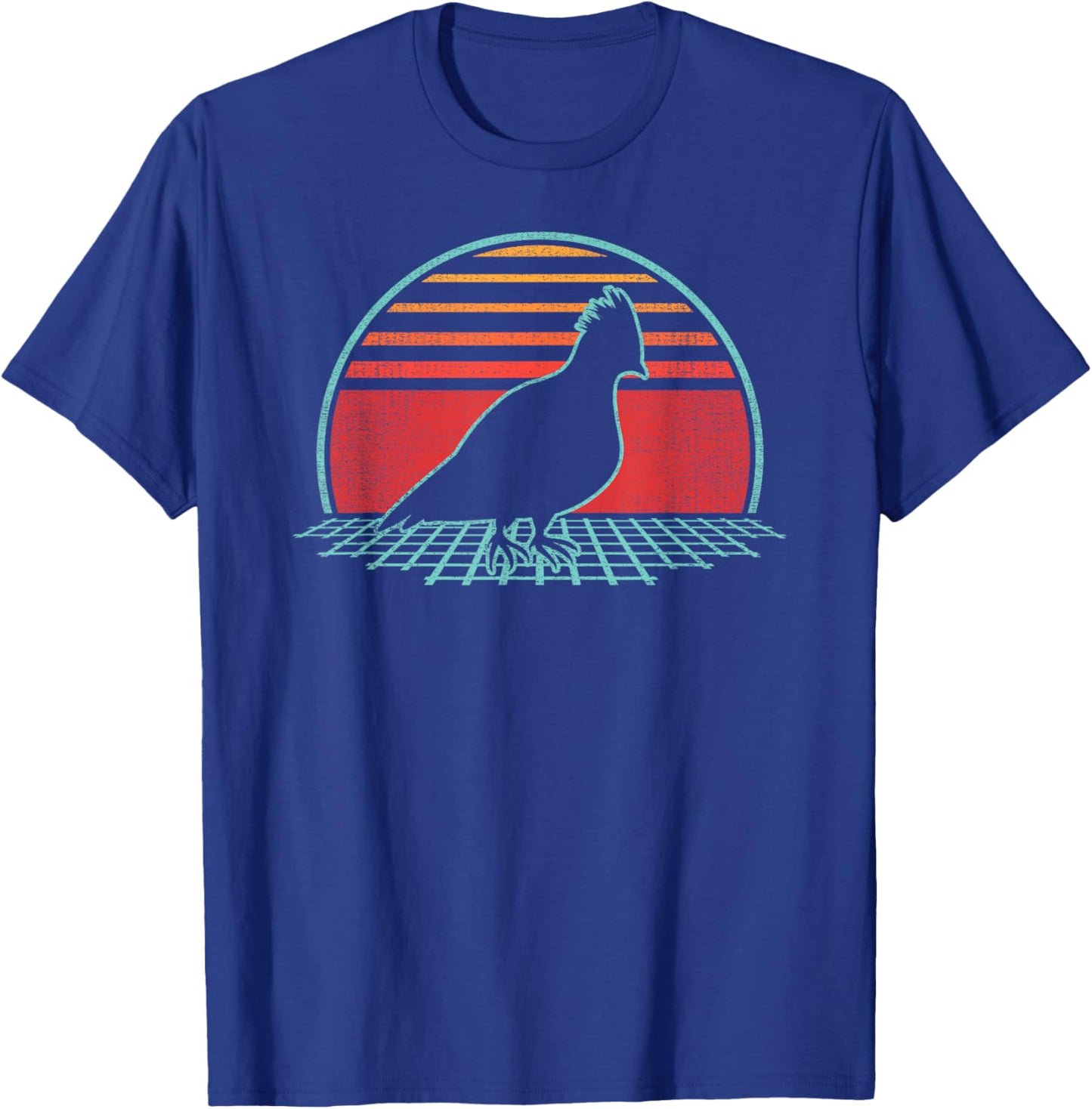 Grouse Hunting Retro Vintage 80s Style Birding Gift T-Shirt - T-Shirt | Royal