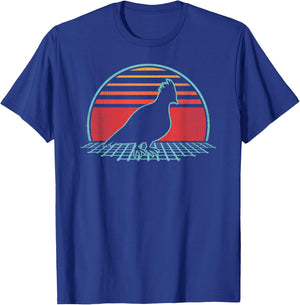Grouse Hunting Retro Vintage 80s Style Birding Gift T-Shirt - T-Shirt | Royal