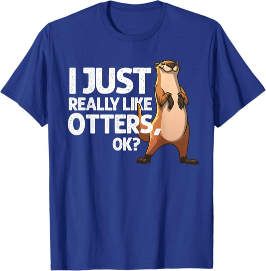Funny Otter Women Giant Badger Beaver Sea Animal T-Shirt - T-Shirt | Royal