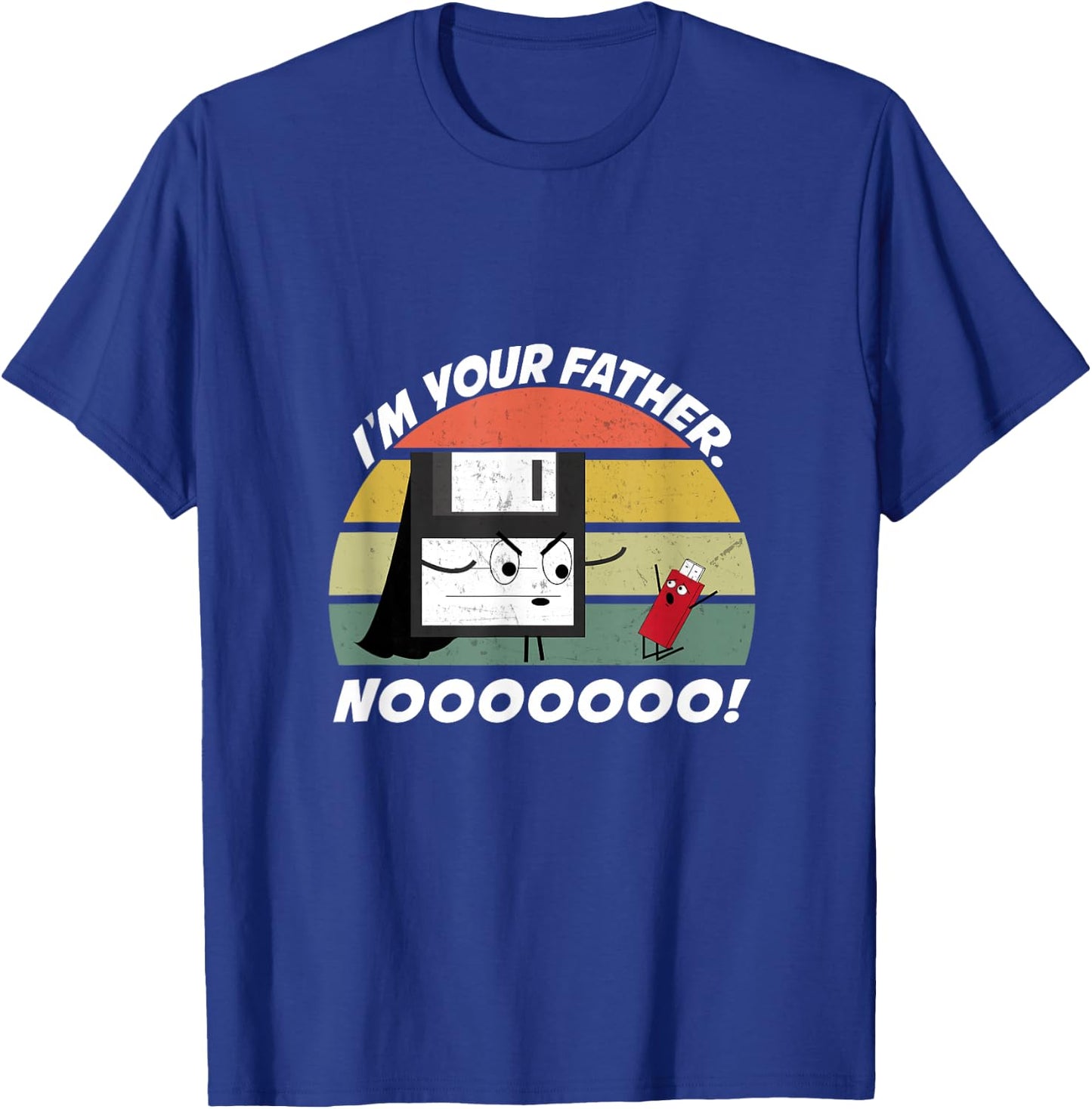 I Am Your Father Floppy Disk Funny Vintage T-Shirt - T-Shirt | Royal