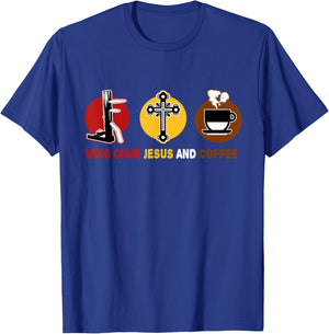 Loves Wing Chun Jesus and Coffee Mixed MMA Wooden Dummy T-Shirt - T-Shirt | Royal