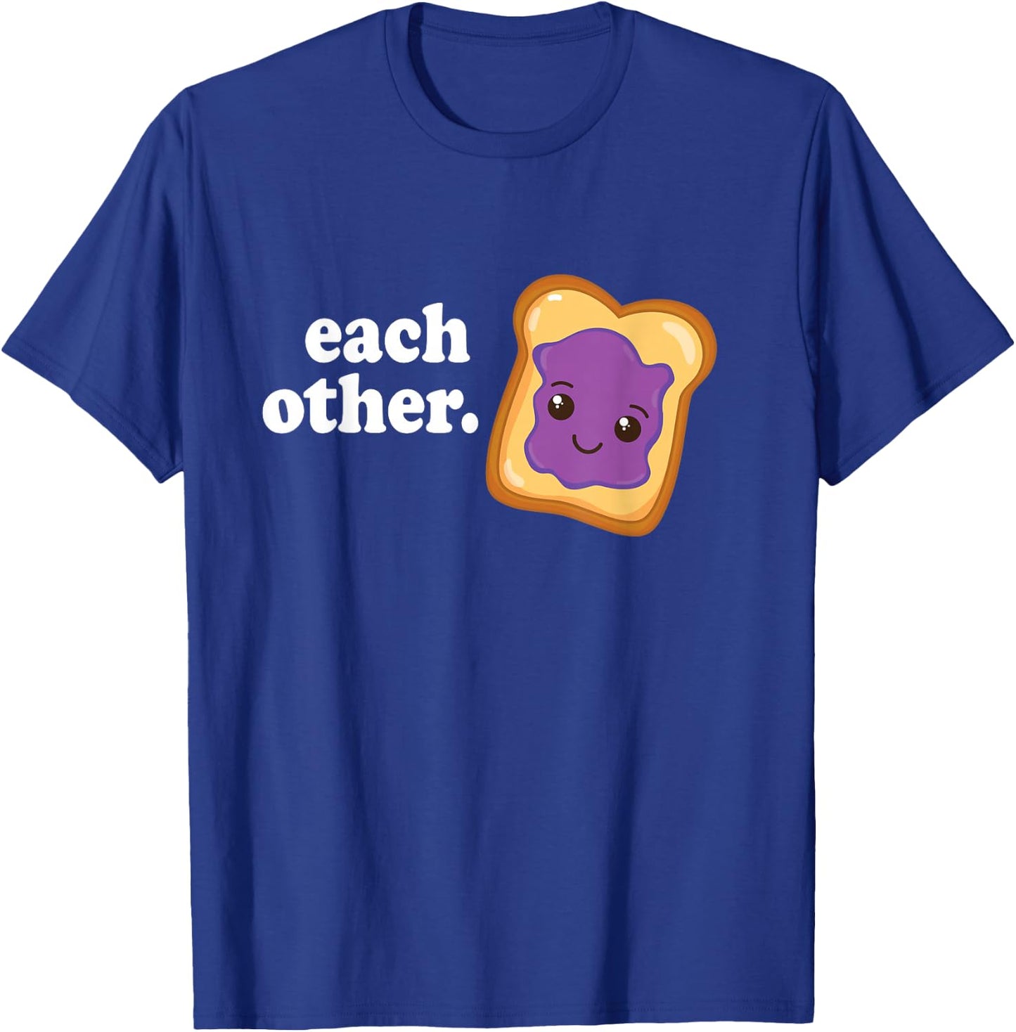 Peanut Butter & Jelly Women Men Valentine Matching Couple T-Shirt - T-Shirt | Royal