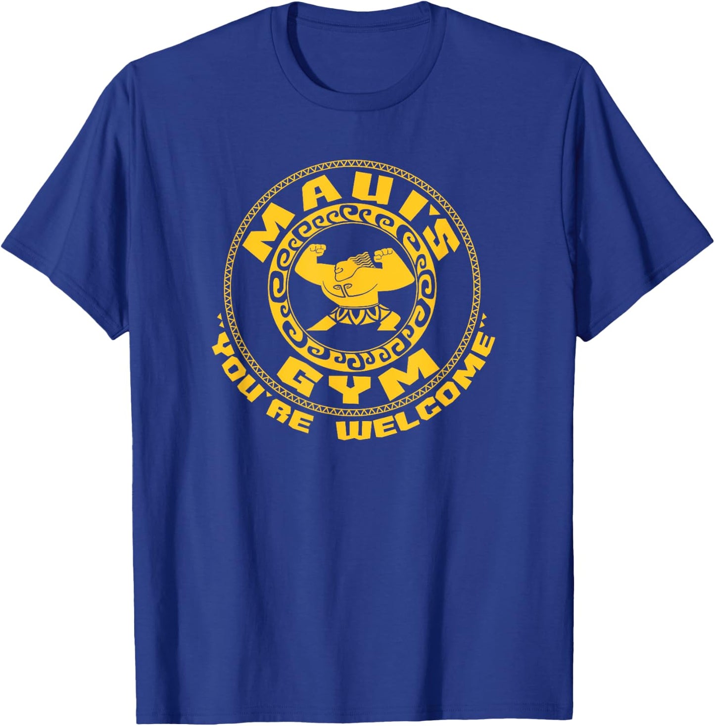 Disney Moana Maui's Gym Circle Logo T-Shirt - T-Shirt | Royal