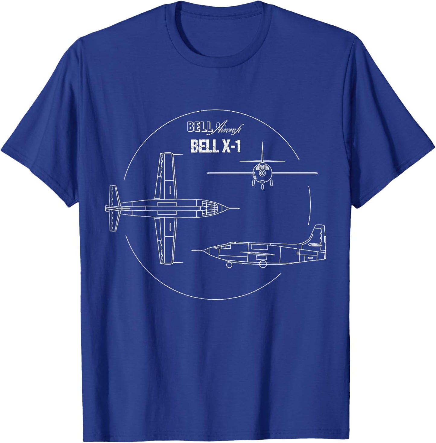 Bell X-1 Supersonic Aircraft Sound Barrier Rocket Shirt T-Shirt - T-Shirt | Royal