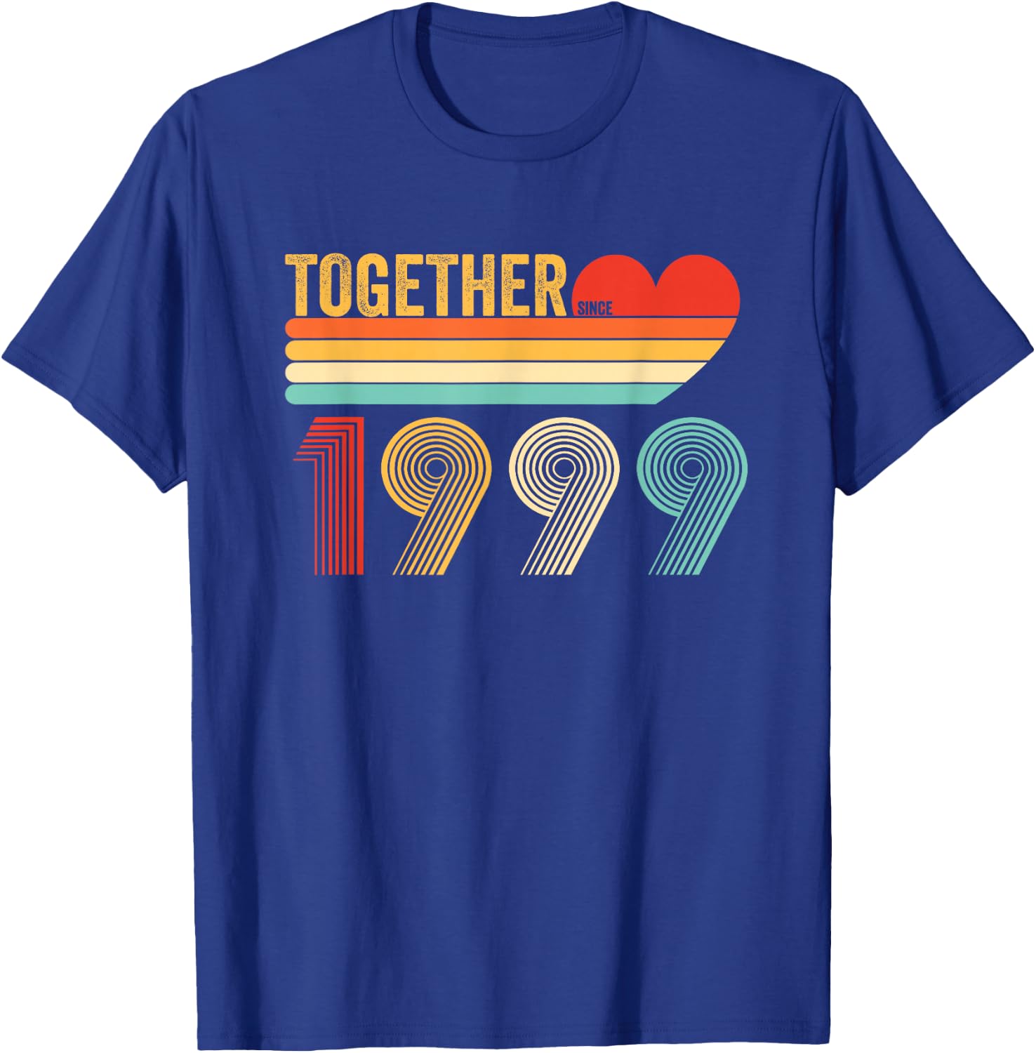 Together Since 1999 Retro Couple Anniversary Shirt T-Shirt - T-Shirt | Royal