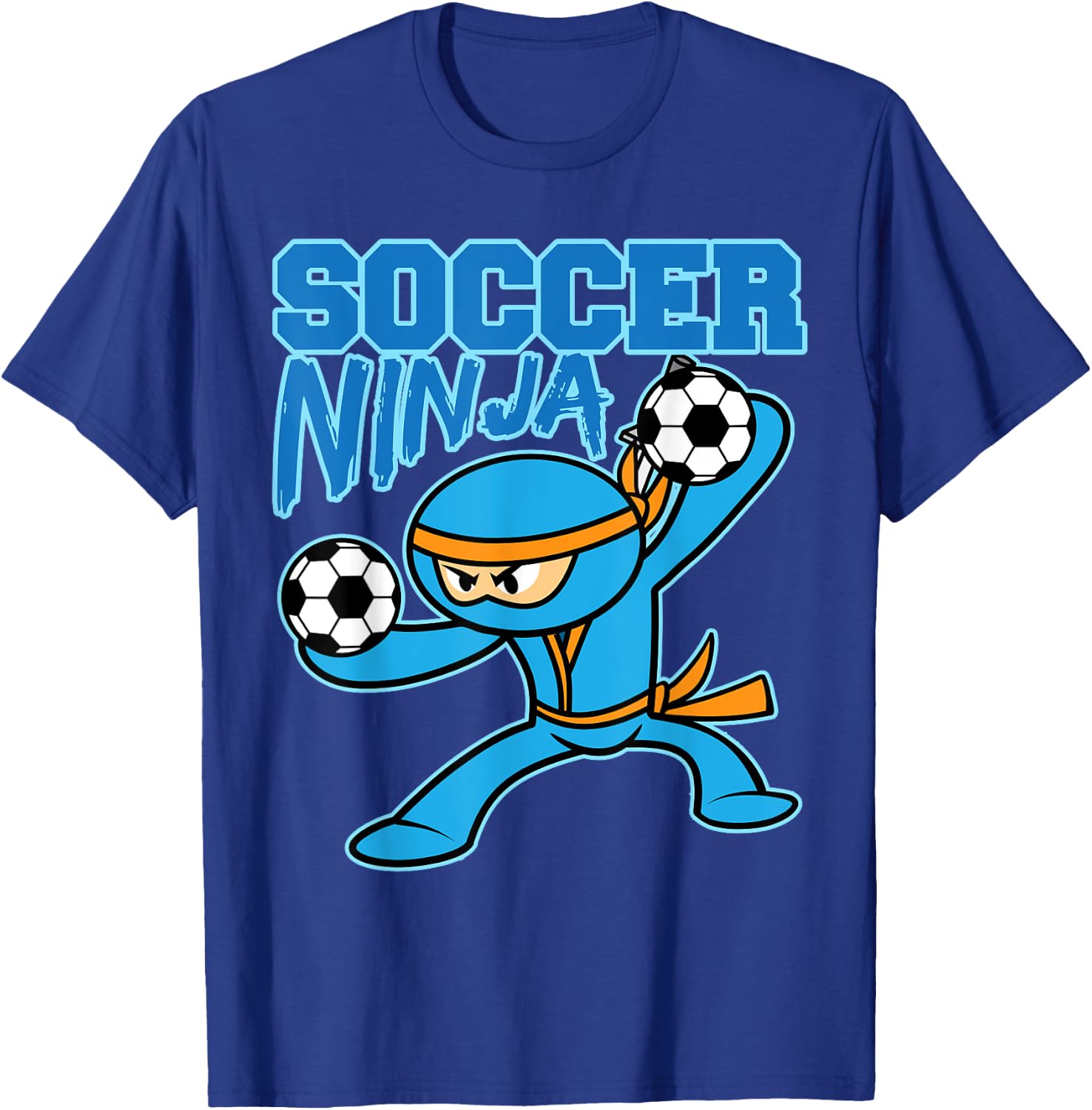 Soccer Ninja Player Cute Football Lovers Funny Gift T-Shirt - T-Shirt | Royal
