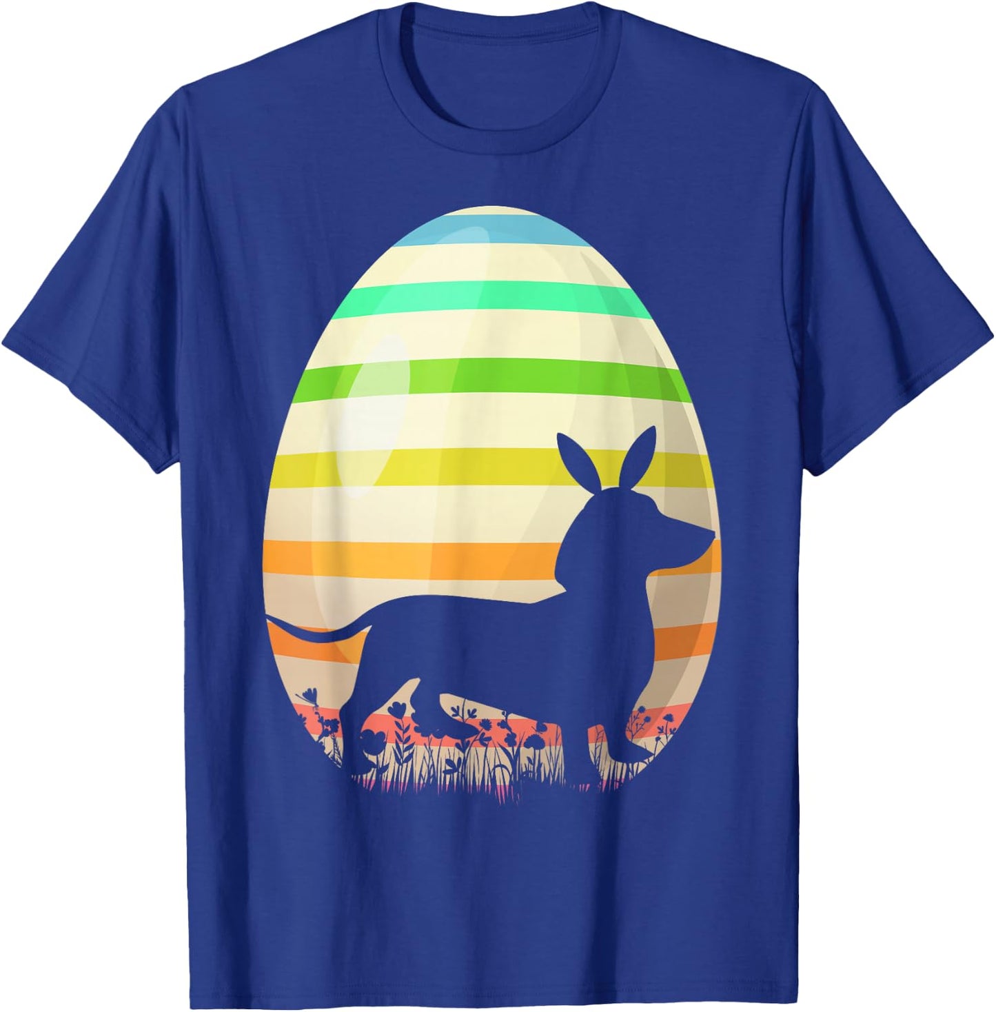 Funny Easter Egg Lover Vintage Style Dachshund Dog Easter Women Girls Kids T-Shirt - T-Shirt | Royal