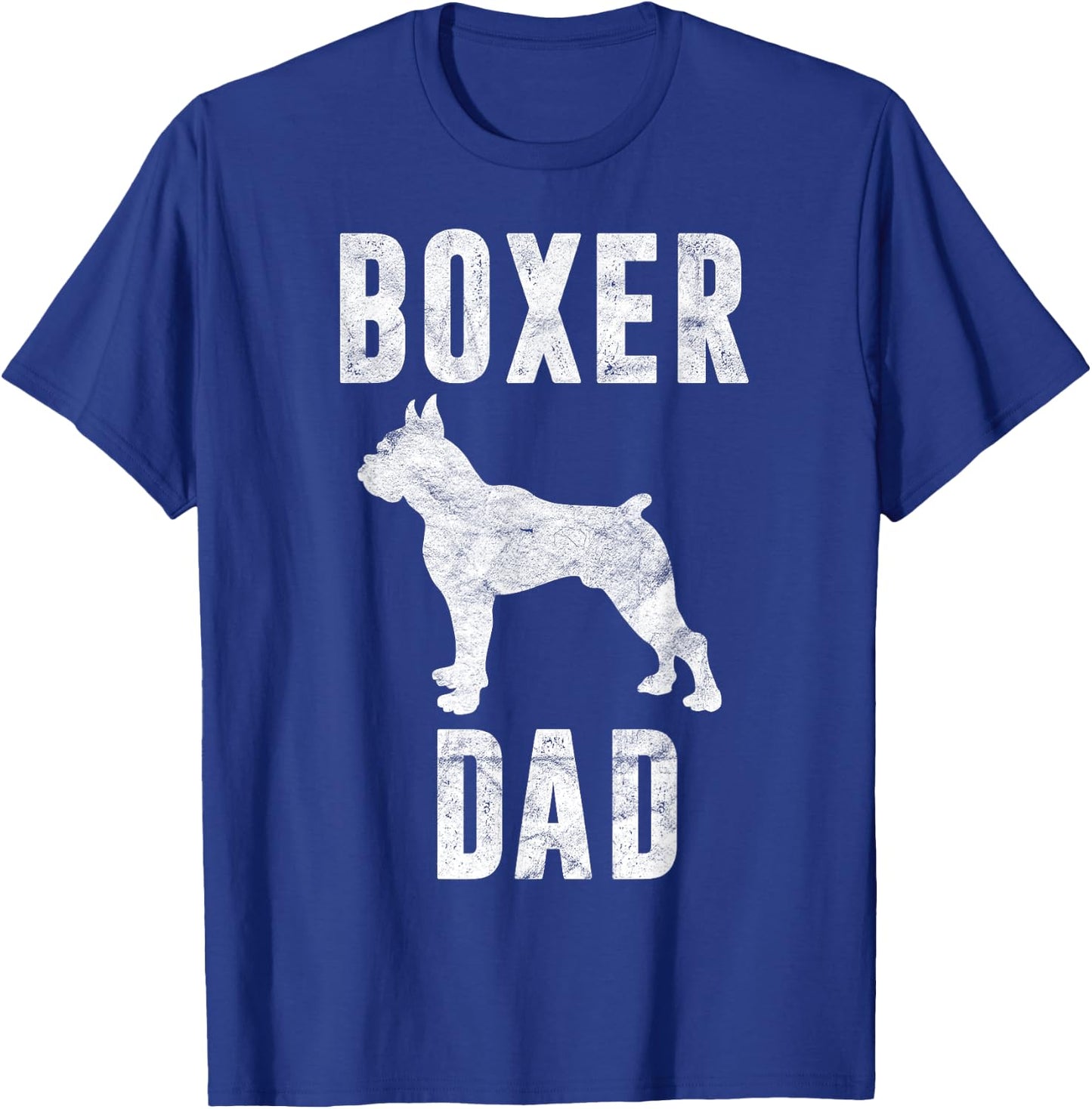 Vintage Boxer Dad Gift Dog Daddy Boxer Father Men Women Kids T-Shirt - T-Shirt | Royal
