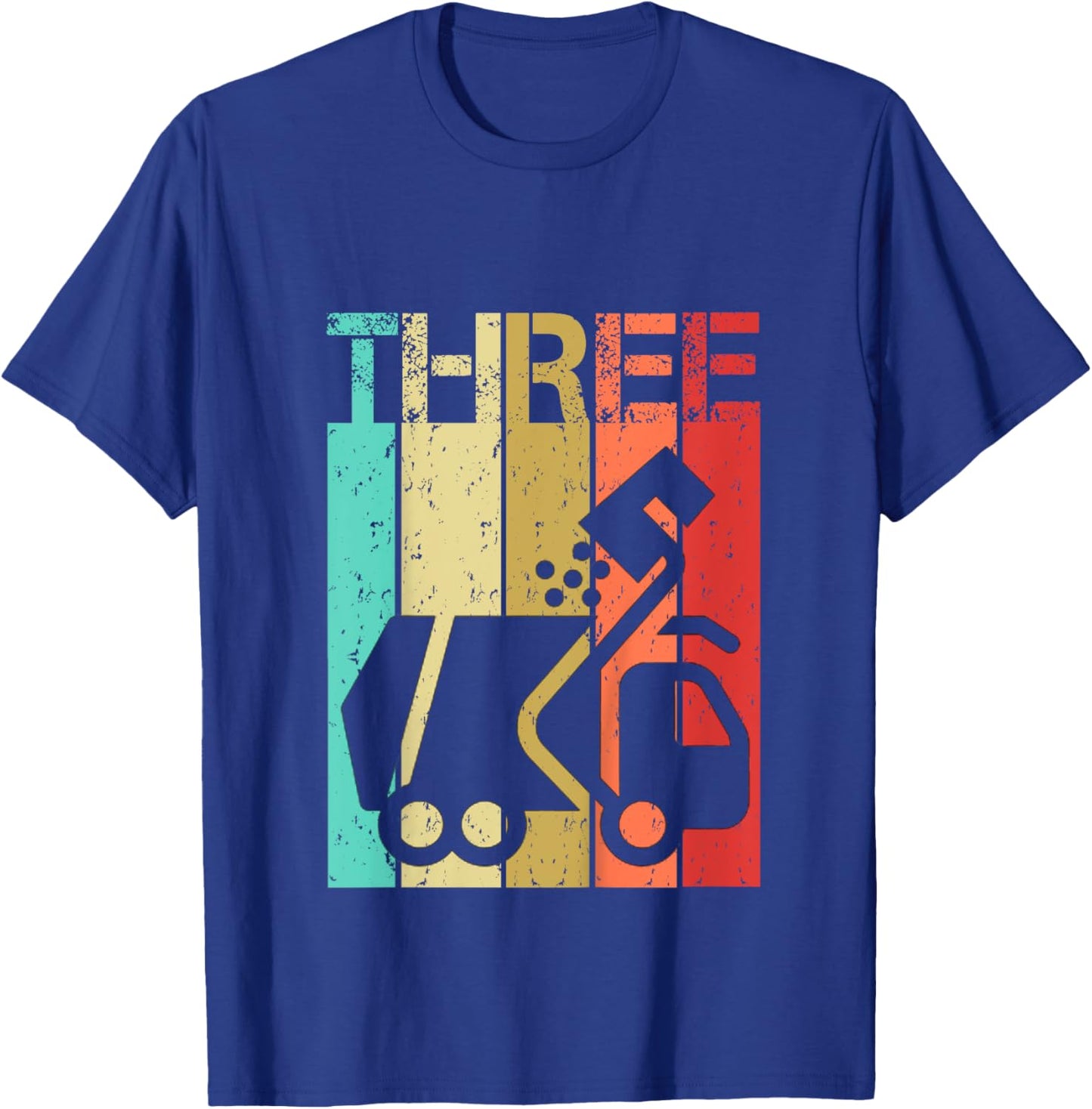 3 Year Old Garbage Truck Birthday 3rd Birthday Boy Girl T-Shirt - T-Shirt | Royal