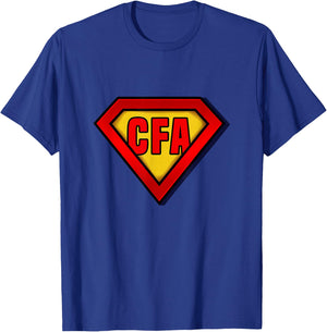 CFA Chartered Financial Analyst Superhero T-Shirt - T-Shirt | Royal