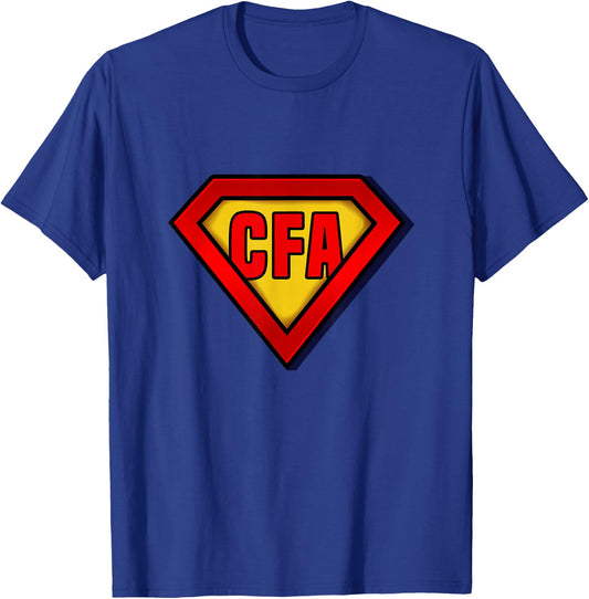 CFA Chartered Financial Analyst Superhero T-Shirt - T-Shirt | Royal