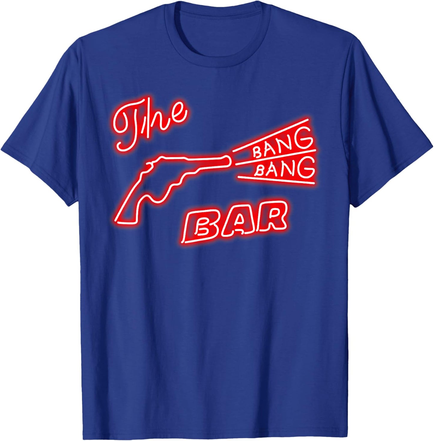 Twin Peaks Bang Bang Bar Neon Sign Graphic T-Shirt - T-Shirt | Royal