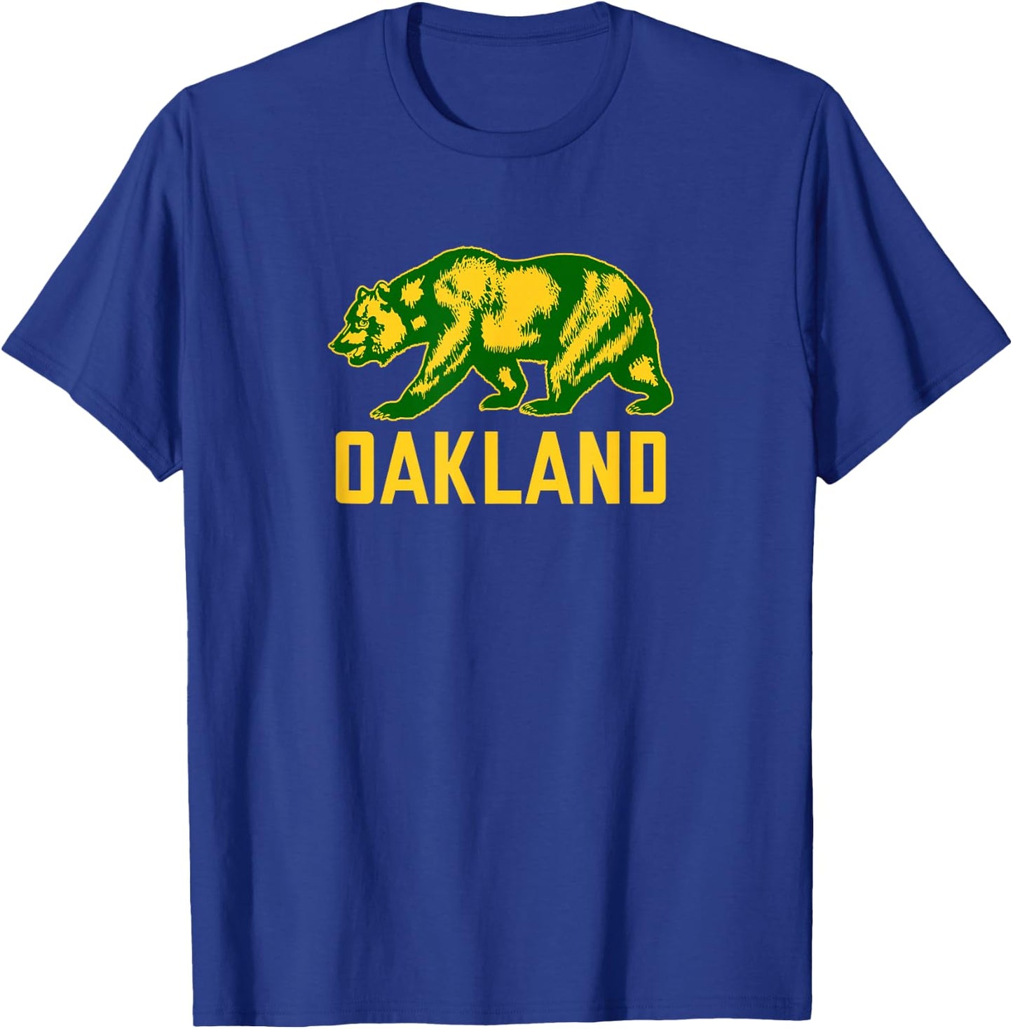 Oakland California Flag Bear Design - Oakland California Small T-Shirt - T-Shirt | Royal