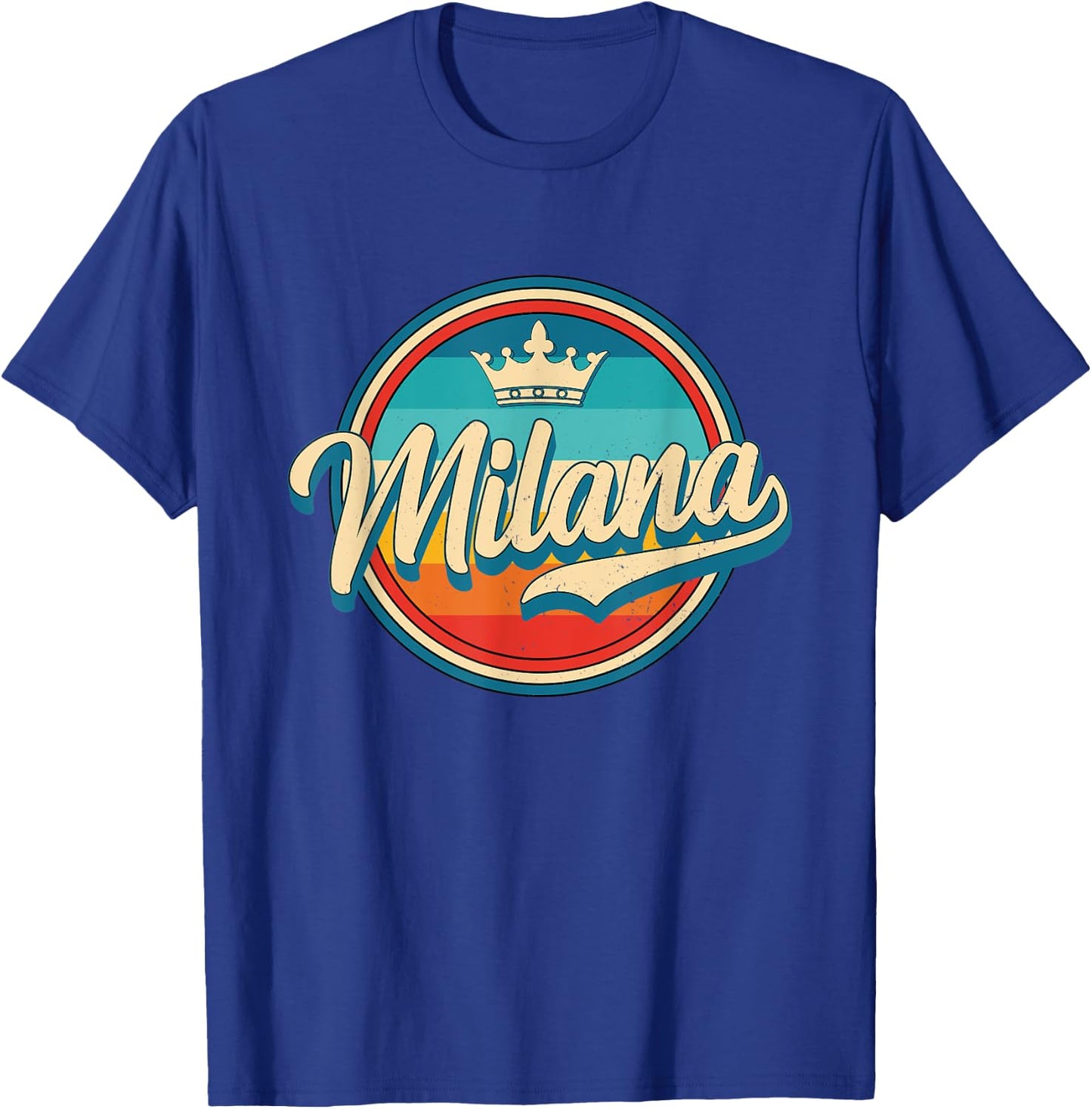 Milana retro name funny vintage first name Milana T-Shirt - T-Shirt | Royal