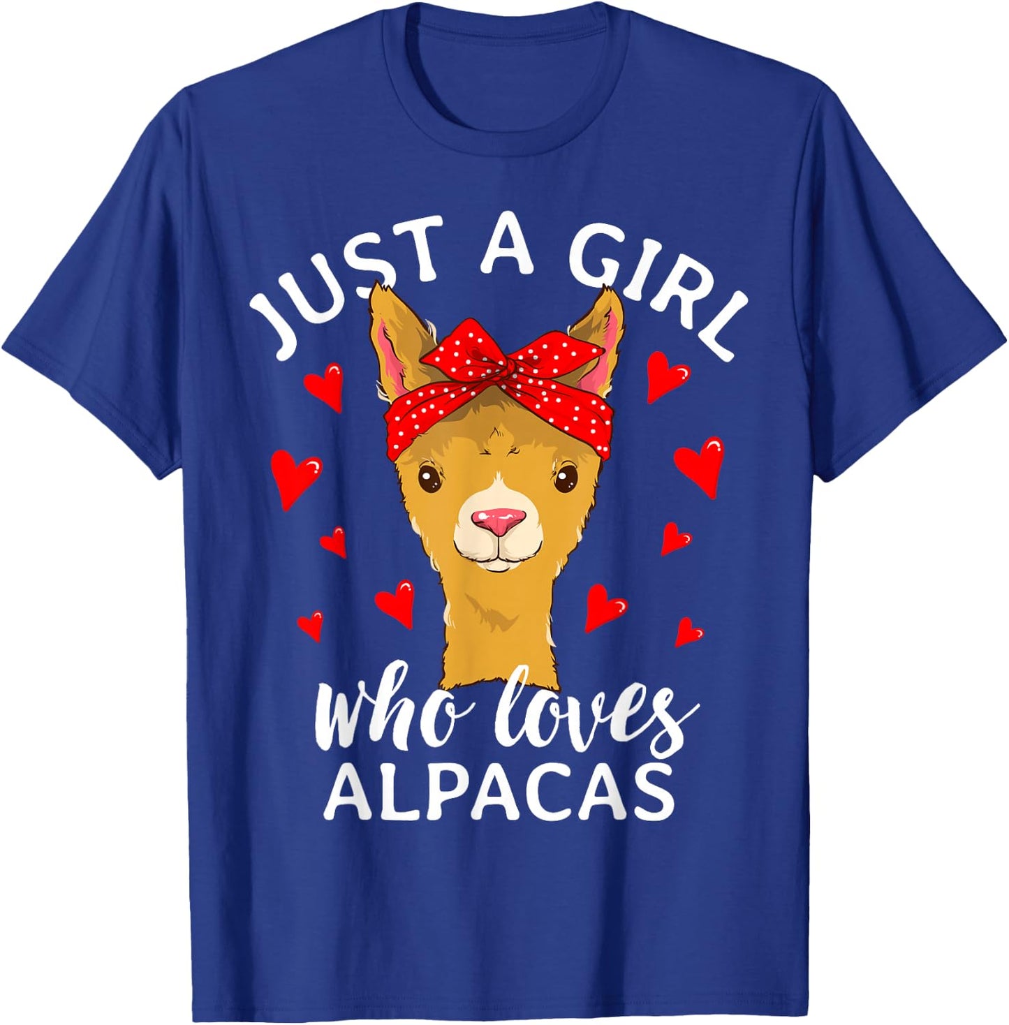 Just A Girl Who Loves Alpacas Llama Lover T-Shirt - T-Shirt | Royal