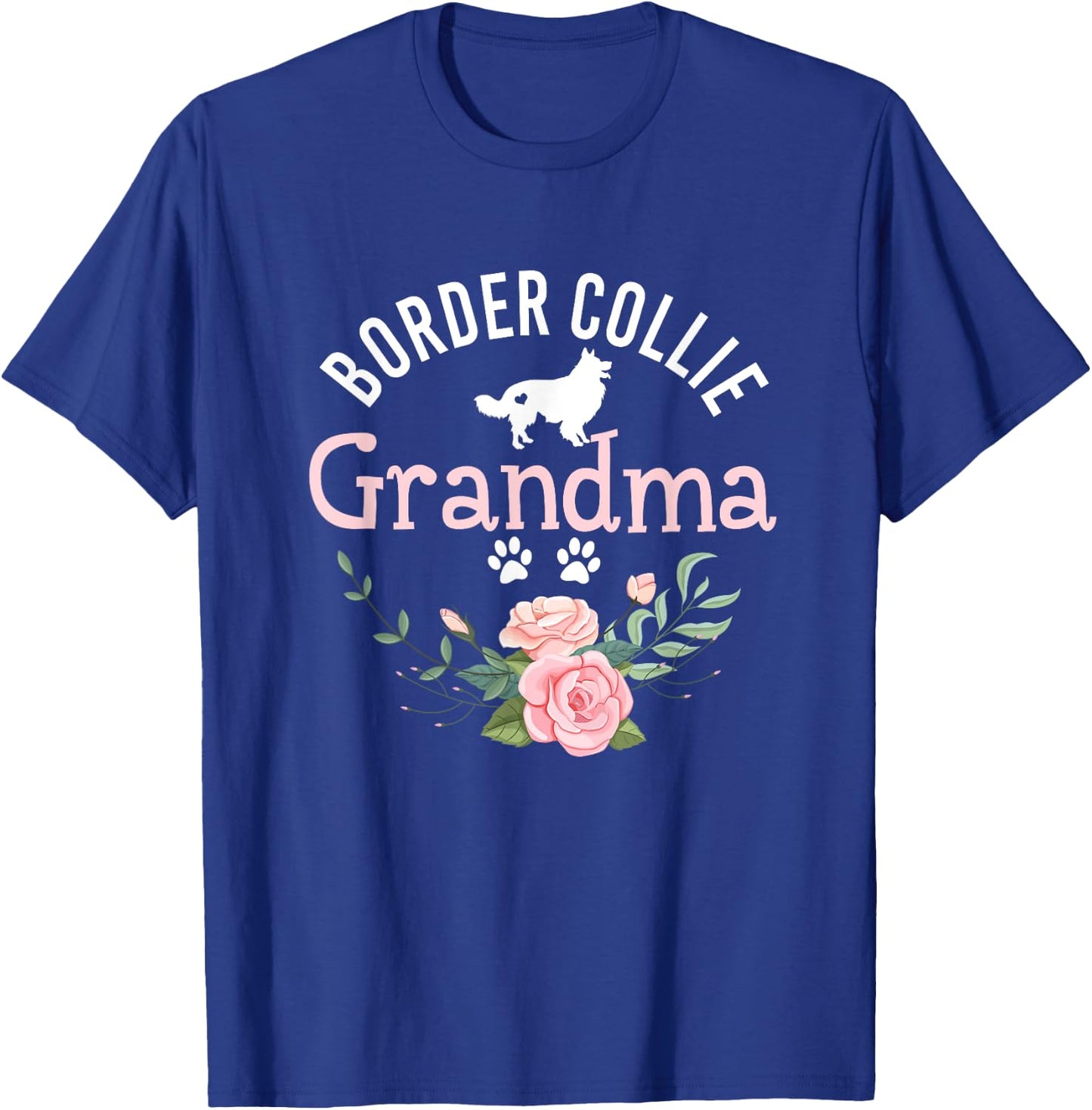 Border Collie Grandma Gifts Cute Dog Lover Christmas T-Shirt - T-Shirt | Royal