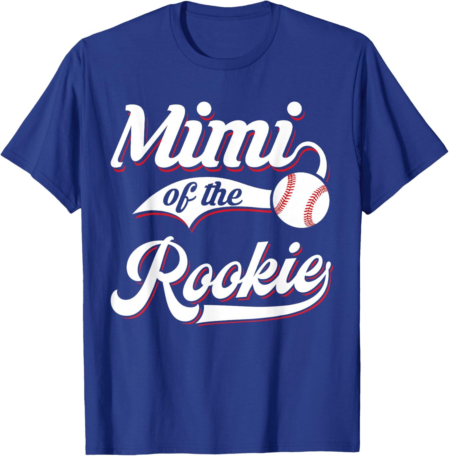 Mimi Of The Rookie Matching Family Baseball Birthday T-Shirt - T-Shirt | Royal