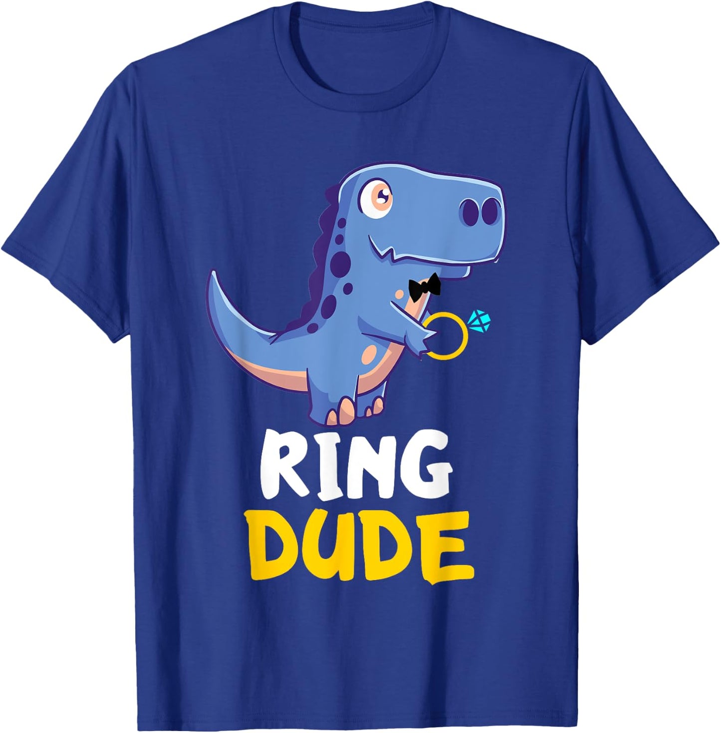 Ring Bearer Ring Dude Dino T-Rex Wedding Party Security Ring T-Shirt - T-Shirt | Royal