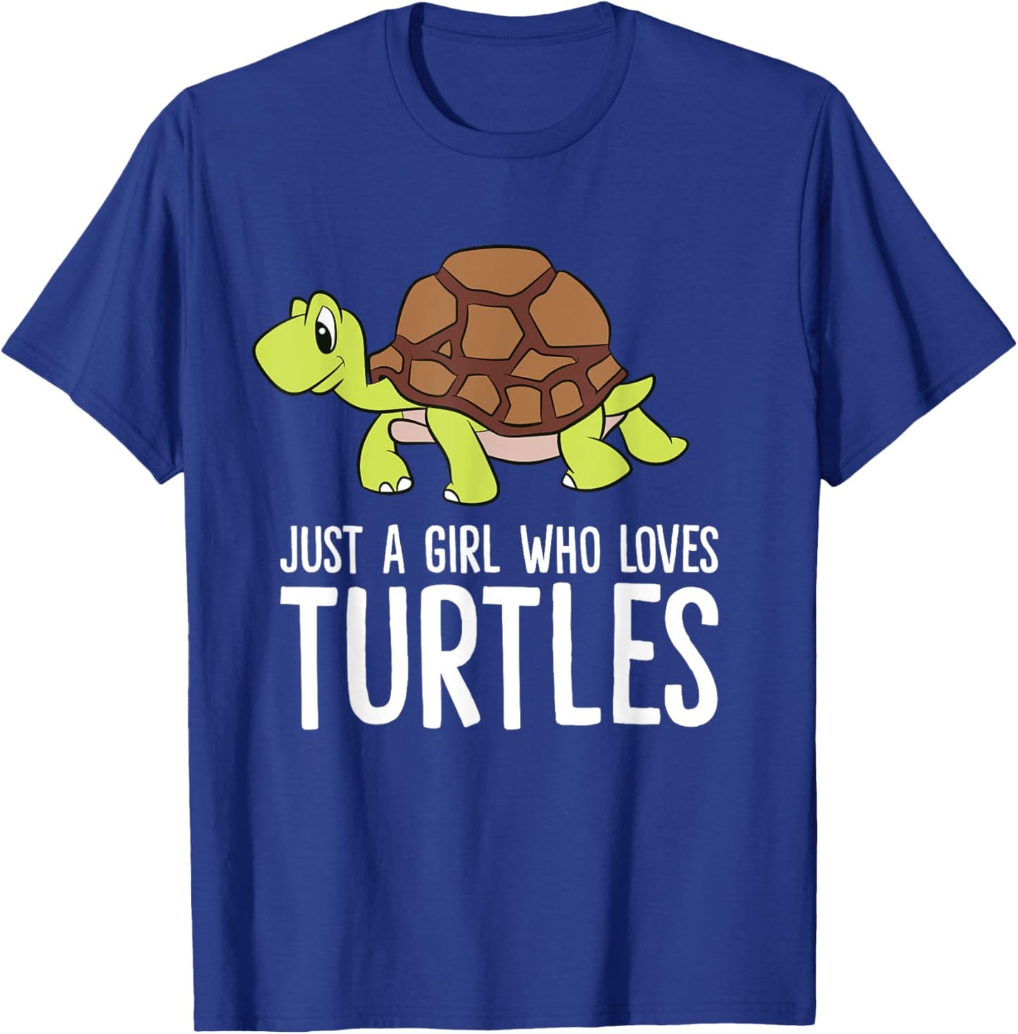 Just a Girl Who Loves Turtles Cute Turtle T-Shirt - T-Shirt | Royal