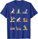Funny Miniature Schnauzer Dogs Yoga Poses Meditation Lovers T-Shirt - T-Shirt | Royal