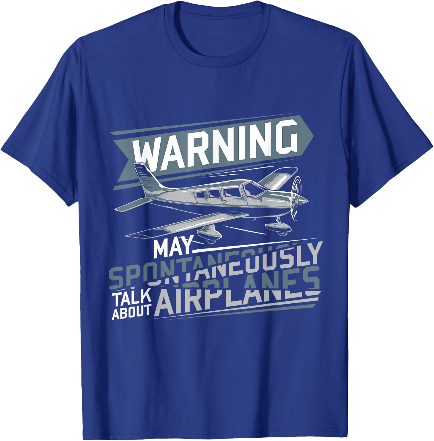Gift Aeroplane Lover Hobby Pilot T-Shirt - T-Shirt | Royal