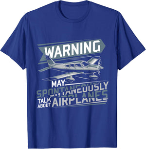 Gift Aeroplane Lover Hobby Pilot T-Shirt - T-Shirt | Royal