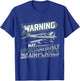 Gift Aeroplane Lover Hobby Pilot T-Shirt - T-Shirt | Royal