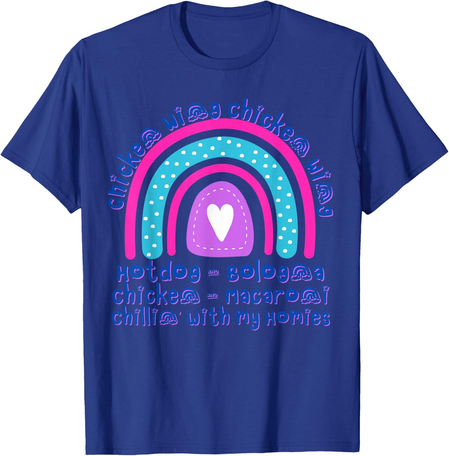 Chicken Wing Chicken Wing Hotdog & Bologna Girls T-Shirt - T-Shirt | Royal