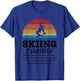 Skiing Definition Funny Retro Vintage Ski Skier Graphic T-Shirt - T-Shirt | Royal