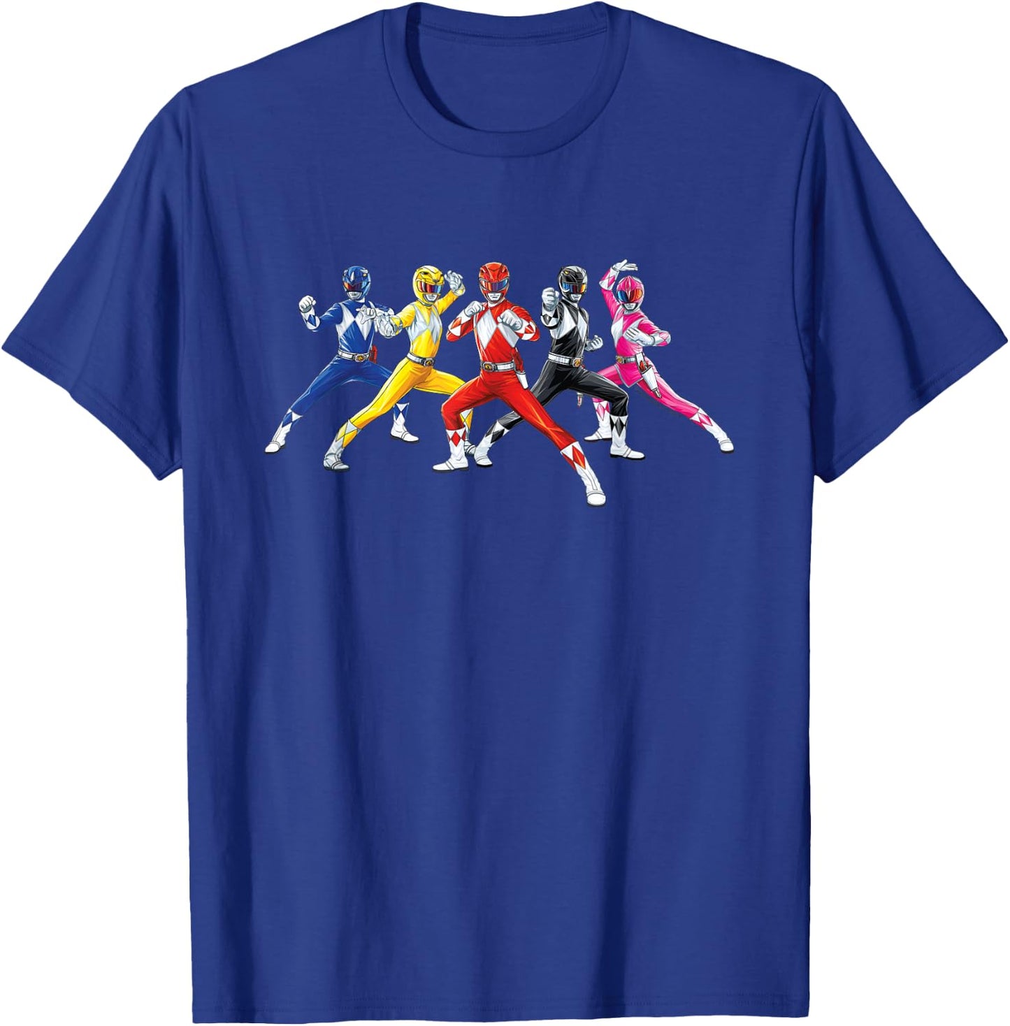 Power Rangers Fighting Pose T-Shirt - T-Shirt | Royal