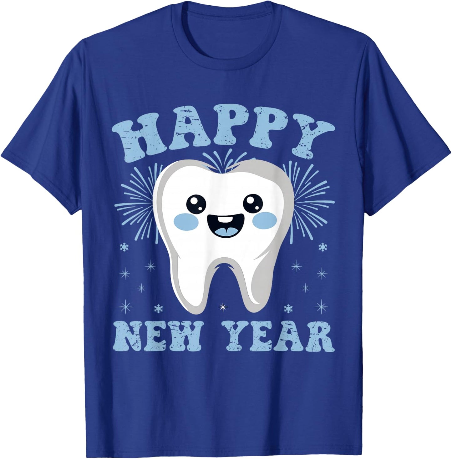 Happy New Year Tooth Dental New Year's Eve Party Dentist T-Shirt - T-Shirt | Royal