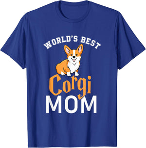 World's Best Corgi Mom Dog Gifts, Best Dog Mom Ever Men Women Girls Kids T-Shirt - T-Shirt | Royal