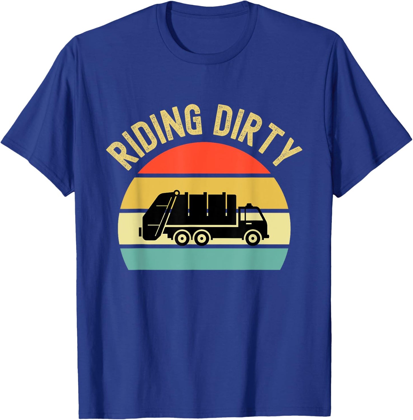 Recycling Garbage Truck Riding Dirty Sunset Toddler 5T 4T 3T T-Shirt - T-Shirt | Royal