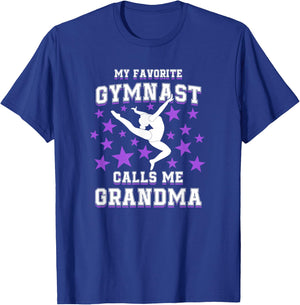 My Favorite Gymnast Calls Me Grandma Shirt Gymnastics Gift T-Shirt - T-Shirt | Royal