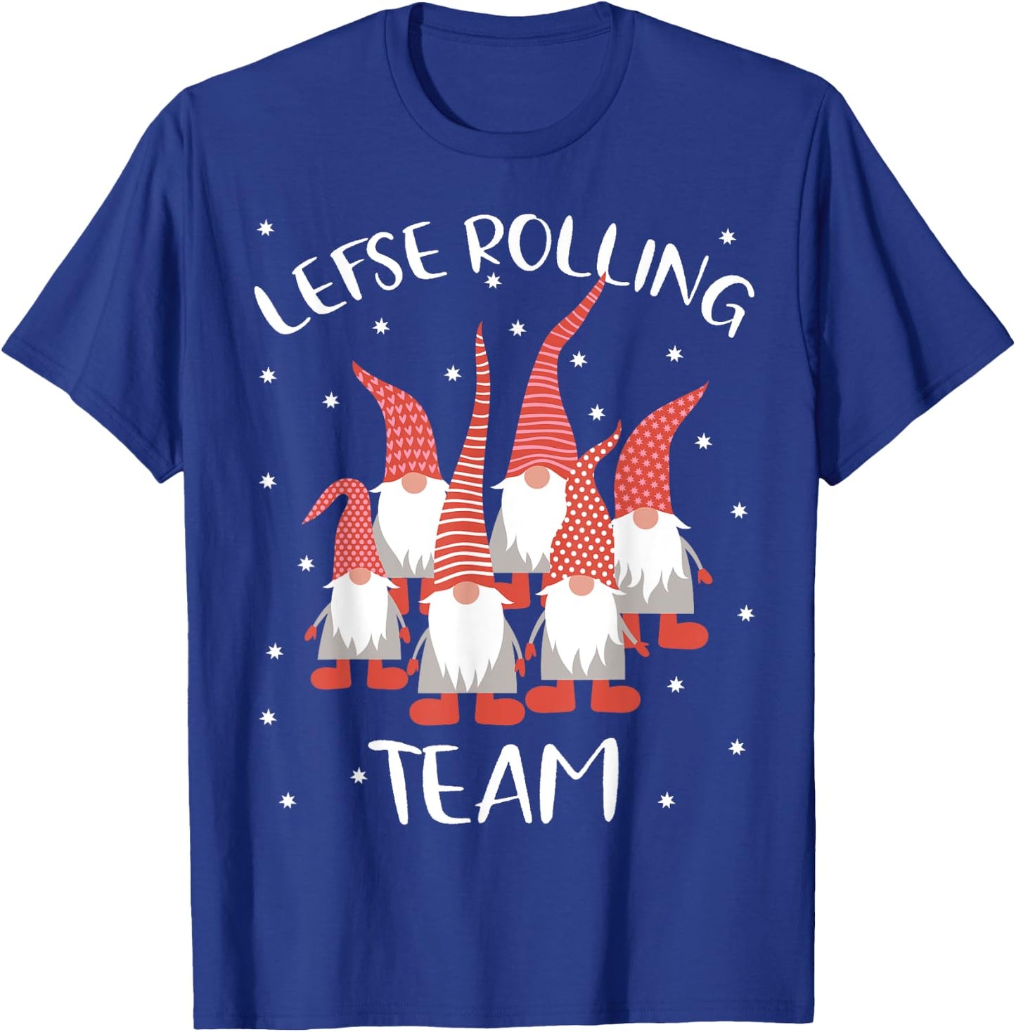 Lefse Rolling Team God Jul Gnome Tomte Xmas Santa Christmas T-Shirt - T-Shirt | Royal