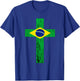 Brazil Jesus Cross Brazileiro Christian T-Shirt - T-Shirt | Royal