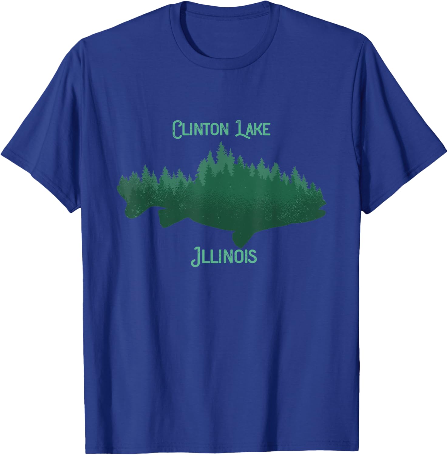 Clinton Lake Illinois Souvenir T-Shirt - T-Shirt | Royal