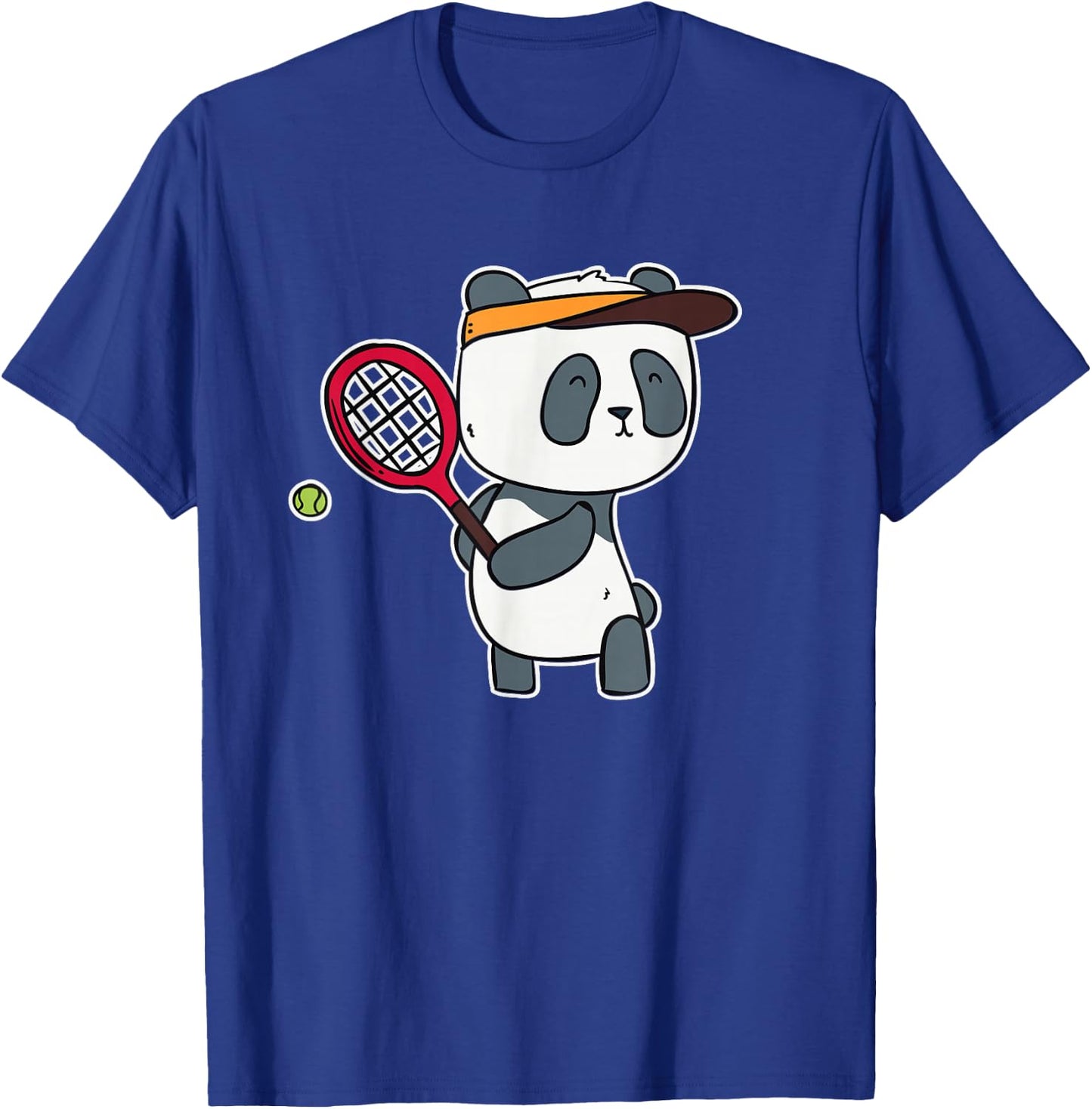 Tennis Playing Panda - Girls Tennis Animal T-Shirt - T-Shirt | Royal