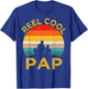 Reel Cool PAP Fishing Daddy Vintage Grandpa Fathers Day T-Shirt - T-Shirt | Royal