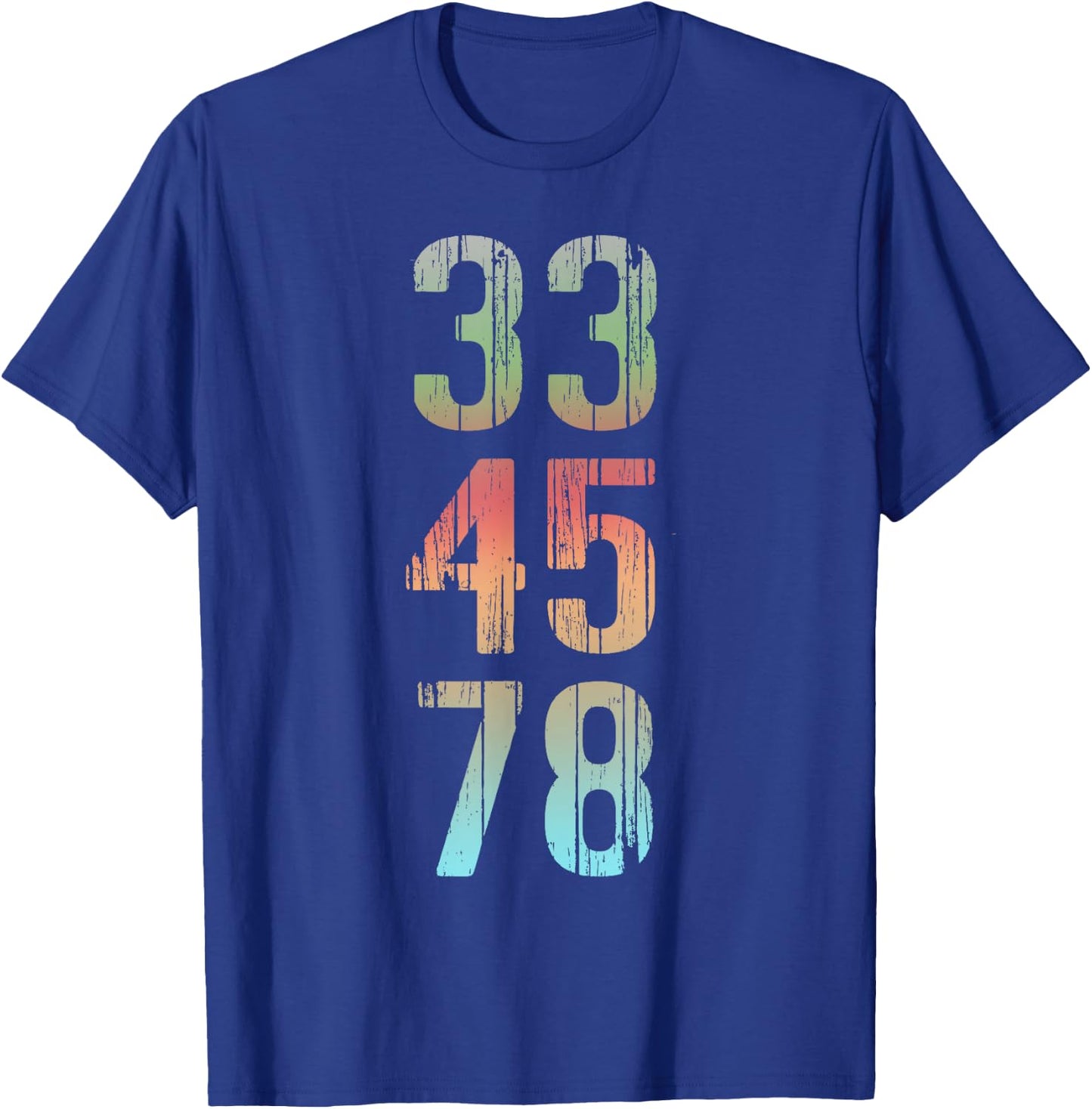 Vinyl Lover Record Collector 33 45 78 LP T-Shirt - T-Shirt | Royal