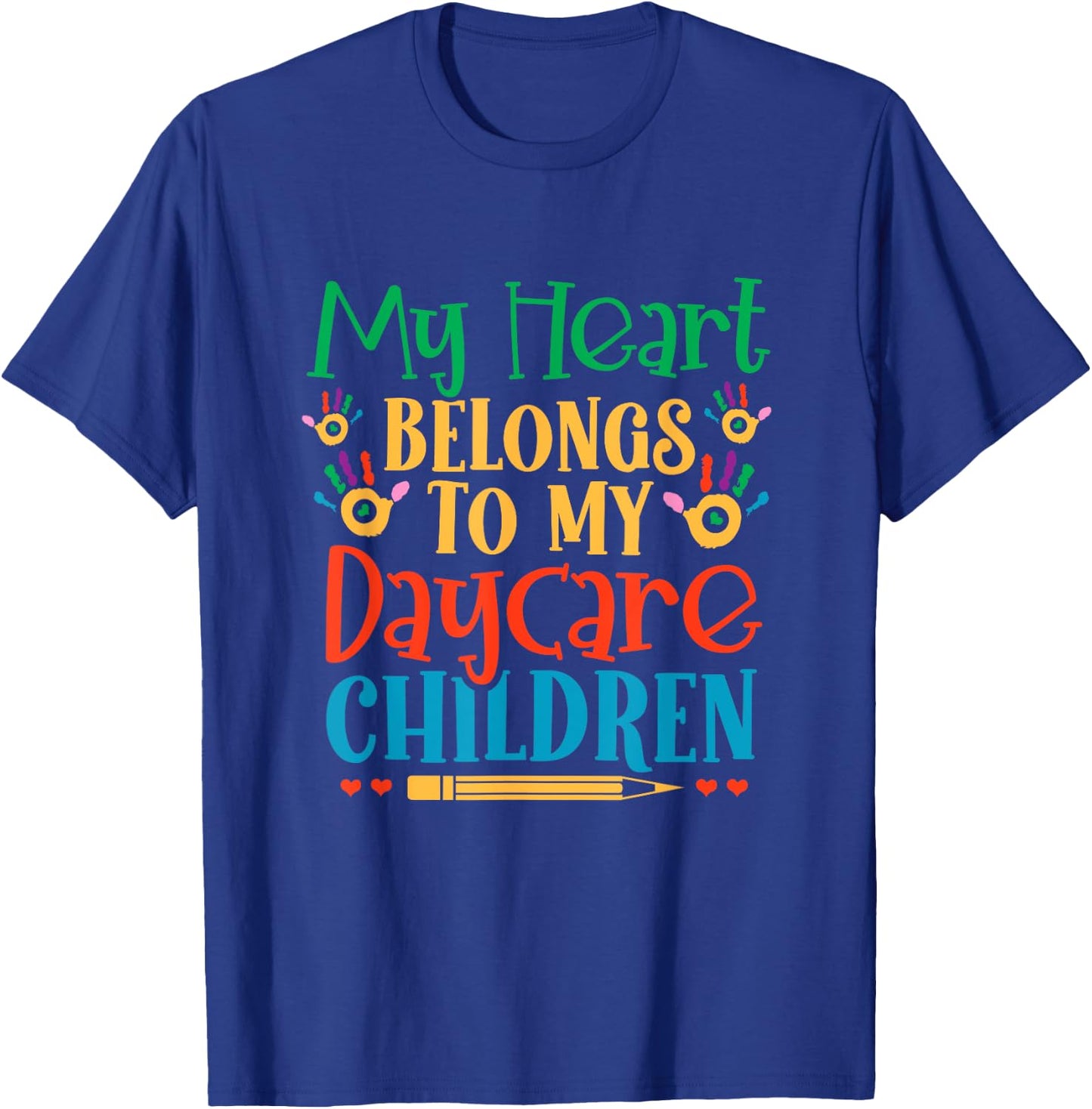 Daycare Children Childcare Provider Teacher PreK Nursery T-Shirt - T-Shirt | Royal