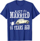 Husband Wife Car Driver Just Married 55 Years Ago Weddin Day T-Shirt - T-Shirt | Royal
