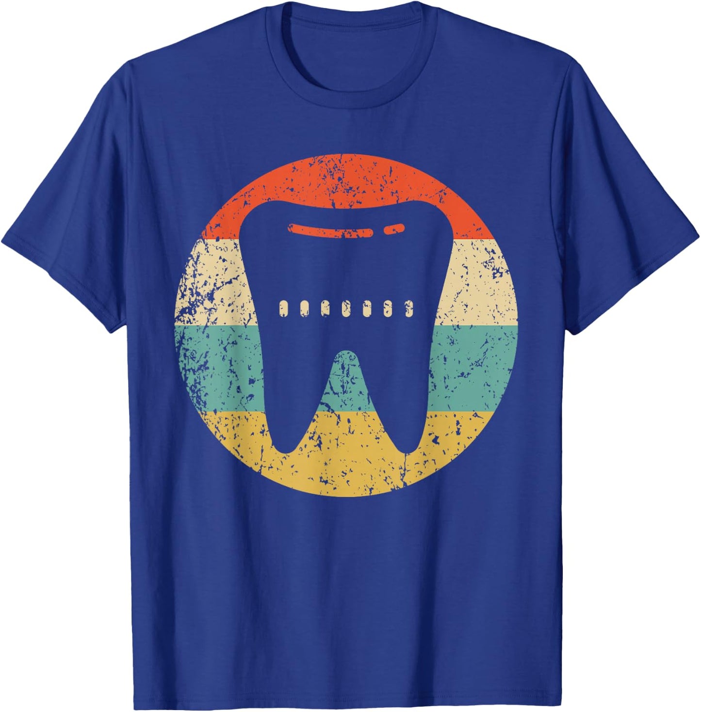 Vintage Retro Style Dentist Orthodontist Retro Tooth T-Shirt - T-Shirt | Royal