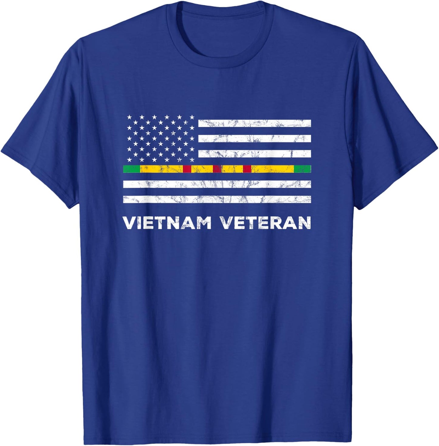 Vietnam Veteran Thin Line American Flag Pride Men T-Shirt - T-Shirt | Royal