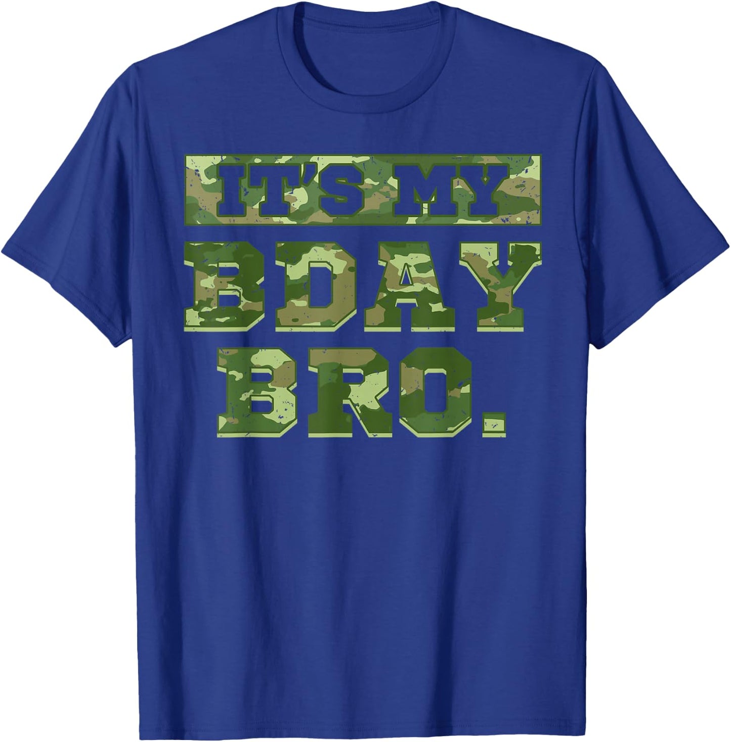 Camouflage Army Birthday Boy Military Bday Camo Celebration Small T-Shirt - T-Shirt | Royal