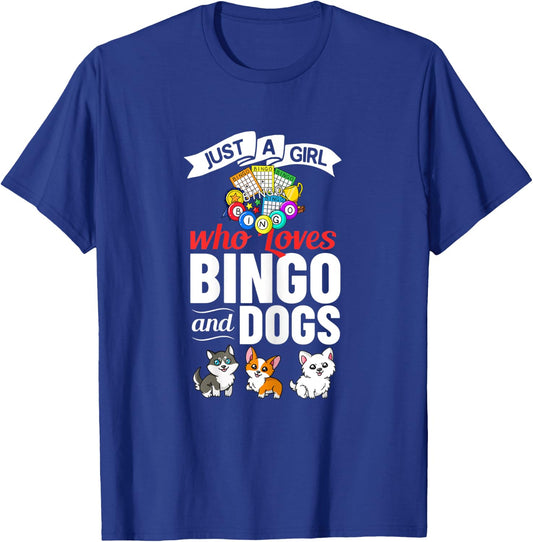 Dog Bingo Game Player Caller Card Board Balls T-Shirt - T-Shirt | Royal