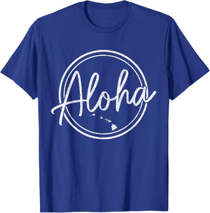 Hawaii Aloha Hawaiian Islands Surfer Souvenir T-Shirt - T-Shirt | Royal